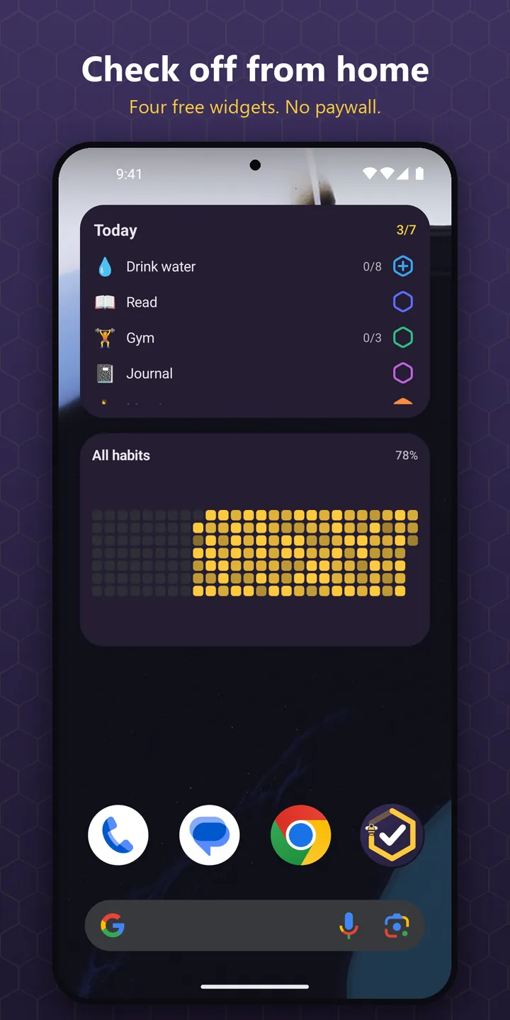 Check off from home: Bee Steady widgets